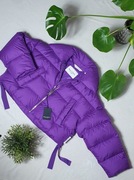 Nowa Marc O'Polo Krótka Fioletowa Puchowa Kurtka Cropped Puffer