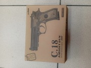 METALOWY PISTOLET NA KULKI PLASTIKOWE Z TŁUMIKIEM BEZPIECZNY ZABAWKA