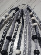 Dredy w gumce dredloki zagęszczenie włosów ozdoba