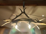 Rustykalny i naturalny  żyrandol z poroży jelenia 