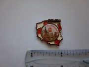 Magnes na lodówkę - 437g. POLSKA Warszawa METALOWA MAPA