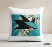San Jose Sharks Hokej NHL prezent dla kibica poduszka 40 na 40 cm