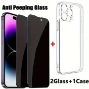 Wytrzymałe przezroczyste etui iphone 14 pro + 2x szkło ochronne 