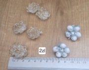 Ozdoby dekoracyjne kwiatki materiałowe aplikacje do rękodzieła scrapbooking