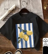  t-shirt koszulka bluzka damska bawełniana bawełna krótki rękaw z nadrukiem
