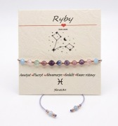 Bransoletka Zodiakalna RYBY Kamienie Naturalne Supercena Znak Zodiaku