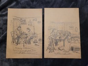 Zestaw starych szkiców 