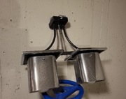 Nowoczesna lampa sufitowa 2-punktowa - metal/loft