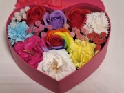 Dzień Babci, Dziadka , Walentynki,  kwiaty mydlane serce 