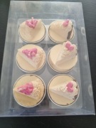 Świeczki tealight 6 sztuk kształt kawałka tortu