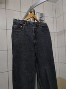 spodnie jeansowe XL dżins Levi's Strauss Orange label czarne w typie 