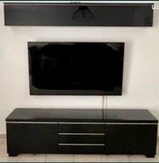 Meble RTV ikea Besta burs czarny połysk