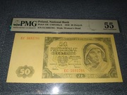 1948 50 złotych seria EC PMG 55