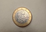 Moneta 1 euro 2008 r Mozart Austria /rzadka moneta kolekcjonerska /destrukt