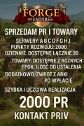 Forge of Empires PR - 2000 Punktów Rozwoju Serwery: A B C D F G H J