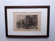 BUCHWALD BUKOWIEC Parkpartie in Buchwald Staloryt z Ramą PassePart Stan BDB