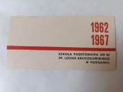 Zaproszenie na wręczenie sztandaru Szkoła Podstawowa nr 83 Poznań 1967 rok