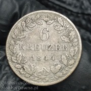 6 krajcarów 1844, Wirtembergia