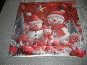 Bałwanek bałwanki choinka bombki poszewka powłoczka na poduszkę jaśka