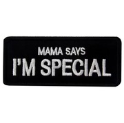 Naszywka "Mama says I'm special" na rzep/velcro 