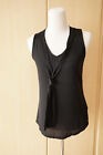 Bluzka bezrękawnik z szarfą czarna rozm. 34 nowa