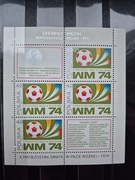 Blok 94** "Srebrny medal reprezentacji Polski na MŚ w piłce nożnej"