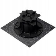 QUICK2FIX 24 szt. Podkładki tarasowe (podkładki gumowe 195 x 195 x 6,0 mm)