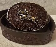 Skórzany pasek JEŹDZIECKI Koń Arabski dla Hodowcy KONI. Jeździectwo. Konik.