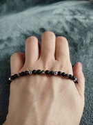 Lawa wulkaniczna hematyt piryt bransoletka + woreczek