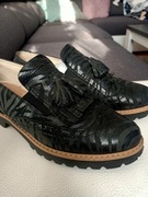 Czarne mokasyny loafersy buty zapato rozmiar 37u