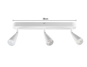 Lampa sufitowa led 3 punktowa z ruchomymi reflektorami 