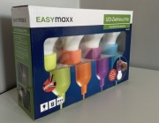 EASYmaxx Zestaw lamp wiszących ogród LED 4 bezprzewodowe kolorowe 4,5 V