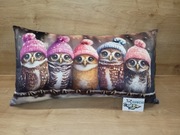 Poduszka dekoracyjna 30x58cm sówki