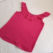 **elegancka Carmen markowa bluzka FUKSJA