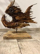 Ryba stare drewno hand made 