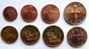 CYPR  ZESTAW 1 CENT - 2 EURO  MENNICZE  rok do wyboru 2011 do 2014 !!!!!!!!