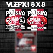 Vlepki Patriotyczne Polska Anty Bandera Anty Komuna 