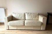 OKAZJA! SKÓRZANA SOFA COM40 ROZKŁADANA KREM BEŻ SKÓRA ORYG. 6 000 zł