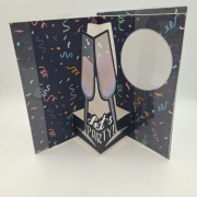 Kartka Urodzinowa 3D Grająca XL Szampan Let's Party