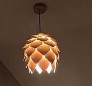 Lampa LED Szyszka 19W - Piękna, Drewniana, Sosnowa, Żyrandol