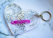 uży brelok w kształcie serca z napisem 'friends' 