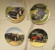 Talerze Dekoracyjne Zestaw 4 Sztuki - Zabytkowe Auta