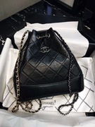 Plecak Chanel czarny plecaczek mini CC pikowany skóra naturalna