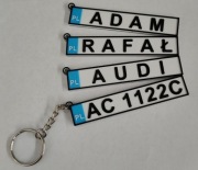Brelok Tablica Rejestracyjna Personalizowana