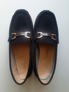 Eleganckie czarne mokasyny – stan bardzo dobry - rozmiar 38