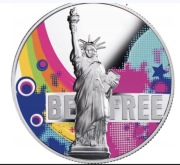 Kamerun 2018 2000 Fr. Być wolnym 2oz , „ Be FREE „, IDEAŁ