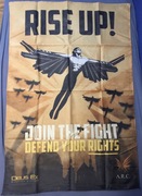 Deus Ex Mankind Divided Rise Up Join the Fight flaga baner plakat OD RĘKI