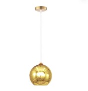 Lampa wisząca szklana, żyrandol złota kula boho / glamour / loft