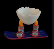 Kieliszek na jajko CASABLANCA Speedy & Friends, snowboard dla kolekcjonera 