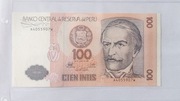 BANKNOT PERU 100 INTIS 1987 R.
